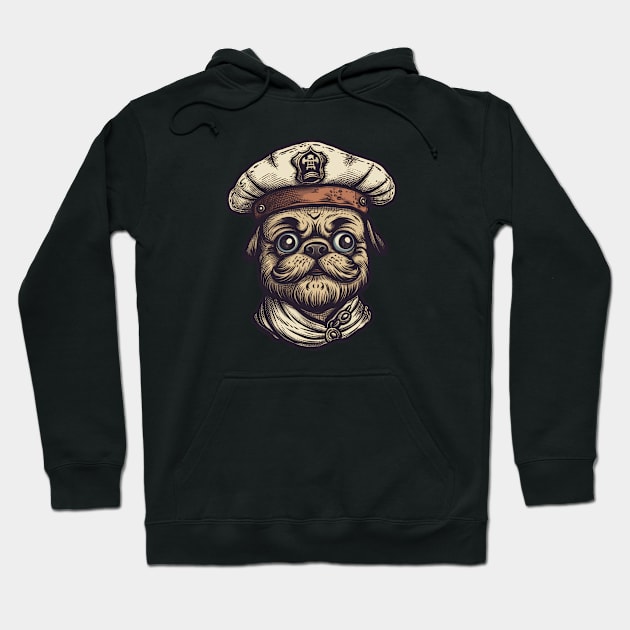 Captain pug Hoodie by stkUA